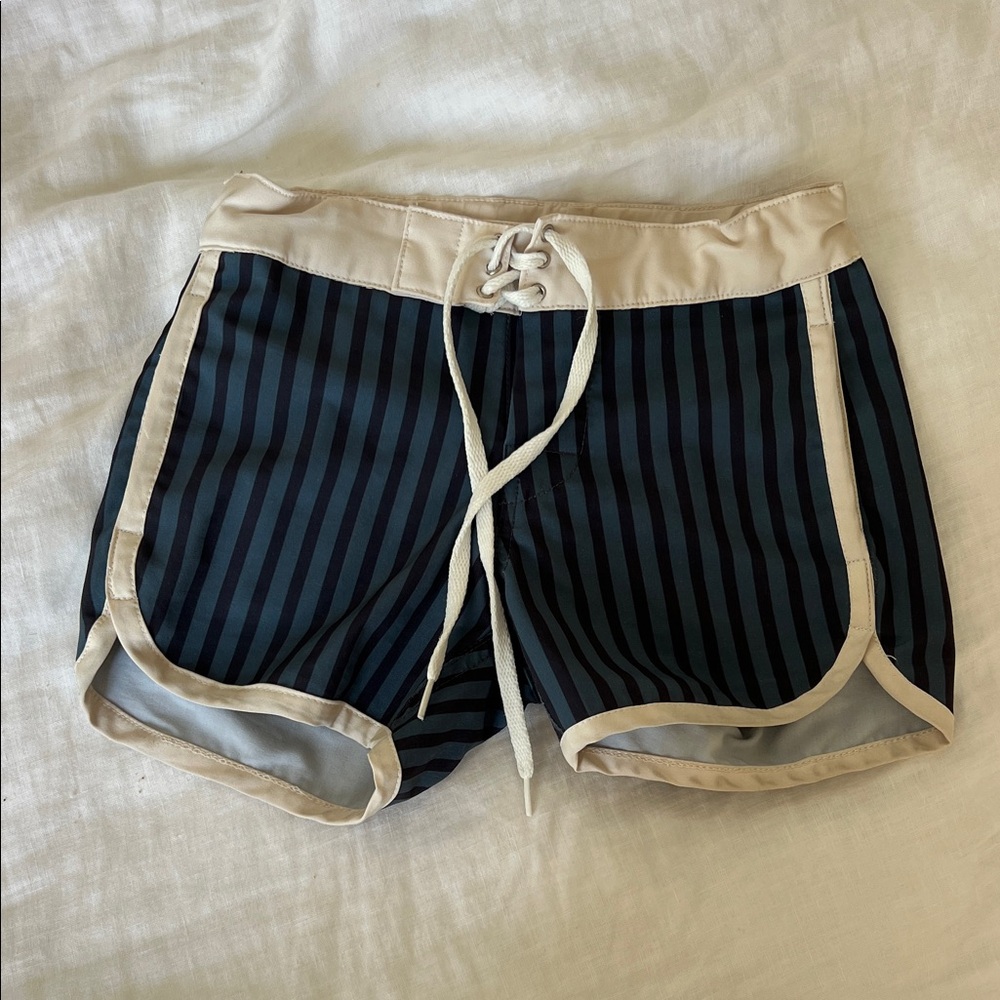 Acacia Swimwear Kids Swim Trunks - Navy and Beige